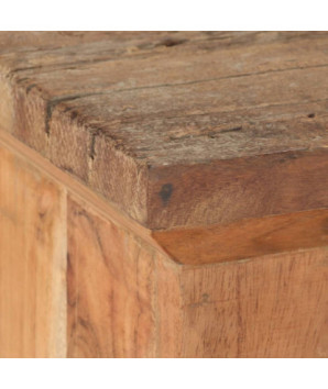Comodă TV, 120 x 30 x 40 cm, lemn masiv acacia/lemn reciclat, cu aspect rustic - WOODBB703
