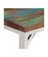 Măsuță consolă, argintiu, oțel inoxidabil/lemn reciclat - WOODBB711 Măsuță consolă, argintiu, oțel inoxidabil/lemn reciclat - WOODBB711