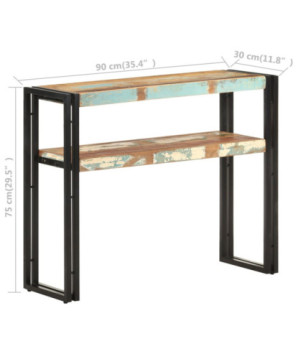 Masă consolă, 90x30x75 cm, lemn reciclat - WOODBB714