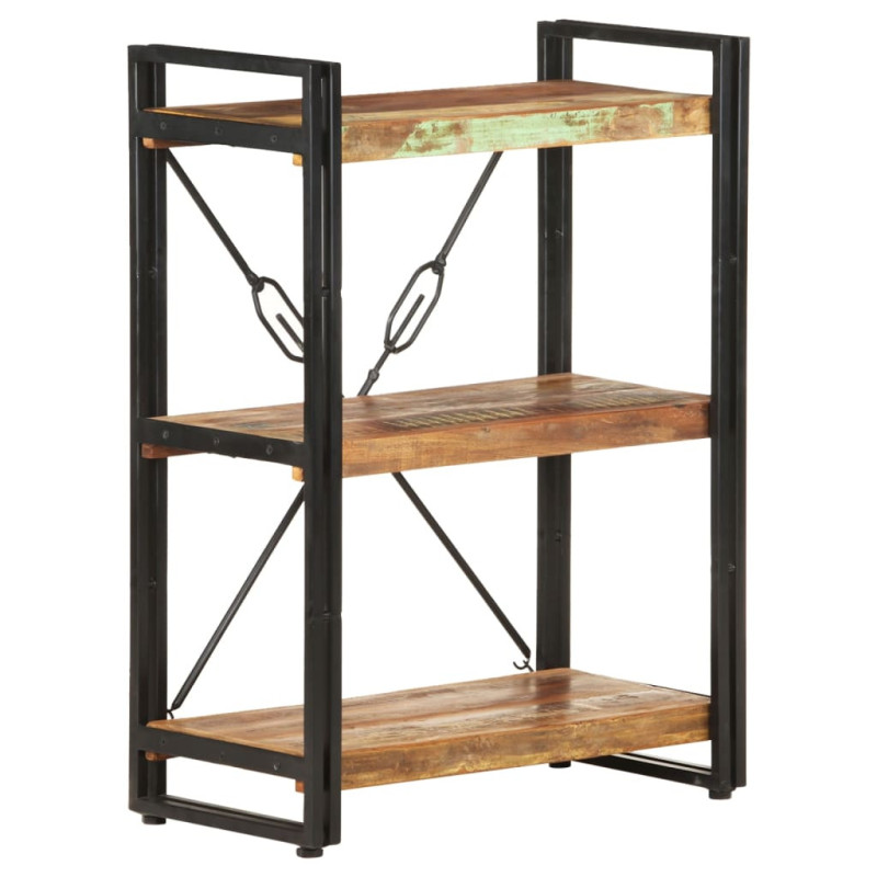 Bibliotecă cu aspect industrial, din lemn masiv reciclat, cu 3 rafturi, 60 x 30 x 80 cm, handmade Bibliotecă cu aspect industrial, din lemn masiv reciclat, cu 3 rafturi, 60 x 30 x 80 cm, handmade