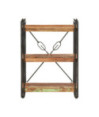 Bibliotecă cu aspect industrial, din lemn masiv reciclat, cu 3 rafturi, 60 x 30 x 80 cm, handmade Bibliotecă cu aspect industrial, din lemn masiv reciclat, cu 3 rafturi, 60 x 30 x 80 cm, handmade