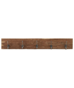 Cuier de hol cu 5 cârlige, 100x2,5x15 cm, lemn reciclat - WOODBB725