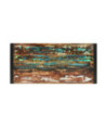 Masă de bucătărie pentru 4 persoane, aspect vintage, din lemn masiv reciclat, dreptunghiulară, 120 x 55 x 76 cm Masă de bucătărie pentru 4 persoane, aspect vintage, din lemn masiv reciclat, dreptunghiulară, 120 x 55 x 76 cm