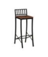 Scaune masă bar culoare mixtă, aspect rustic, din lemn masiv reciclat, fără spătar, 4 buc. Scaune masă bar culoare mixtă, aspect rustic, din lemn masiv reciclat, fără spătar, 4 buc.