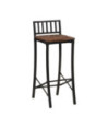 Scaune masă bar culoare mixtă, aspect rustic, din lemn masiv reciclat, fără spătar, 4 buc. Scaune masă bar culoare mixtă, aspect rustic, din lemn masiv reciclat, fără spătar, 4 buc.