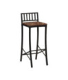 Scaune masă bar culoare mixtă, aspect rustic, din lemn masiv reciclat, fără spătar, 4 buc. Scaune masă bar culoare mixtă, aspect rustic, din lemn masiv reciclat, fără spătar, 4 buc.