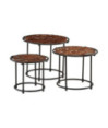 Mese suprapuse, 3 buc., lemn reciclat - WOODBB729 Mese suprapuse, 3 buc., lemn reciclat - WOODBB729
