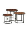 Mese suprapuse, 3 buc., lemn reciclat - WOODBB729 Mese suprapuse, 3 buc., lemn reciclat - WOODBB729
