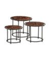Mese suprapuse, 3 buc., lemn reciclat - WOODBB729 Mese suprapuse, 3 buc., lemn reciclat - WOODBB729