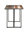 Masă bucătărie pentru 4 persoane, aspect industrial, din lemn masiv reciclat, dreptunghiulară, 140 x 70 x 76 cm Masă bucătărie pentru 4 persoane, aspect industrial, din lemn masiv reciclat, dreptunghiulară, 140 x 70 x 76 cm