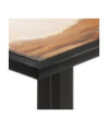Masă bucătărie pentru 4 persoane, aspect industrial, din lemn masiv reciclat, dreptunghiulară, 140 x 70 x 76 cm Masă bucătărie pentru 4 persoane, aspect industrial, din lemn masiv reciclat, dreptunghiulară, 140 x 70 x 76 cm