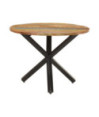 Masă rotundă de bucătărie pentru 4 persoane, aspect vintage, din lemn masiv reciclat, 100x100x75 cm Masă rotundă de bucătărie pentru 4 persoane, aspect vintage, din lemn masiv reciclat, 100x100x75 cm