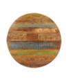 Masă rotundă de bucătărie pentru 4 persoane, aspect vintage, din lemn masiv reciclat, 100x100x75 cm Masă rotundă de bucătărie pentru 4 persoane, aspect vintage, din lemn masiv reciclat, 100x100x75 cm