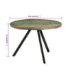 Masă rotundă de bucătărie pentru 4 persoane, aspect vintage, din lemn masiv reciclat, 110 x 75 cm Masă rotundă de bucătărie pentru 4 persoane, aspect vintage, din lemn masiv reciclat, 110 x 75 cm