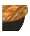 Măsuță cafea neagră, din lemn masiv reciclat, rotundă, 50 x 27 cm și 40 x 22 cm, handmade Măsuță cafea neagră, din lemn masiv reciclat, rotundă, 50 x 27 cm și 40 x 22 cm, handmade