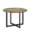 Masă rotundă de bucătărie pentru 4 persoane, aspect industrial, din lemn masiv reciclat, 110 x 75 cm Masă rotundă de bucătărie pentru 4 persoane, aspect industrial, din lemn masiv reciclat, 110 x 75 cm