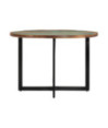 Masă rotundă de bucătărie pentru 4 persoane, aspect industrial, din lemn masiv reciclat, 110 x 75 cm Masă rotundă de bucătărie pentru 4 persoane, aspect industrial, din lemn masiv reciclat, 110 x 75 cm