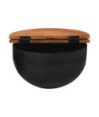 Măsuță de cafea, negru, 50x27 cm, lemn reciclat - WOODBB811
