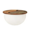 Măsuță de cafea, alb, 50x27 cm, lemn reciclat - WOODBB821