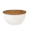 Măsuță de cafea, alb, 50x27 cm, lemn reciclat - WOODBB821