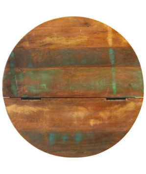 Măsuță de cafea, alb, 50x27 cm, lemn reciclat - WOODBB821