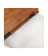 Măsuță de cafea, alb, 50x27 cm, lemn reciclat - WOODBB821