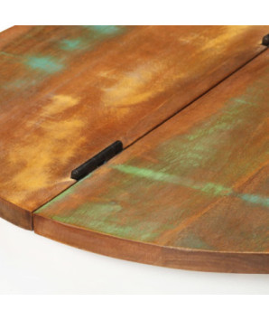 Măsuță de cafea, alb, 50x27 cm, lemn reciclat - WOODBB821