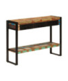 Masă consolă, 110x30x76 cm, lemn reciclat, cu aspect antichizat - WOODBB100