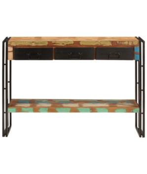 Masă consolă, 110x30x76 cm, lemn reciclat, cu aspect antichizat - WOODBB100