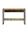 Masă consolă, 110x30x76 cm, lemn reciclat, cu aspect antichizat - WOODBB100