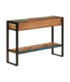 Masă consolă, 110x30x76 cm, lemn reciclat, cu aspect antichizat - WOODBB100