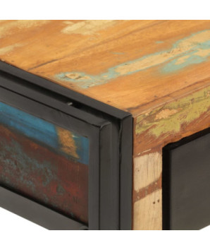Masă consolă, 110x30x76 cm, lemn reciclat, cu aspect antichizat - WOODBB100