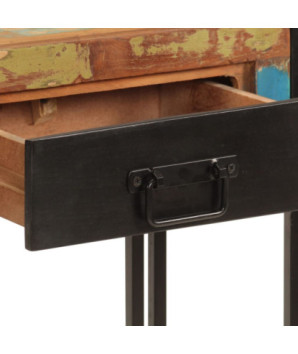 Masă consolă, 110x30x76 cm, lemn reciclat, cu aspect antichizat - WOODBB100