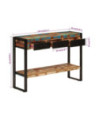 Masă consolă, 110x30x76 cm, lemn reciclat, cu aspect antichizat - WOODBB100