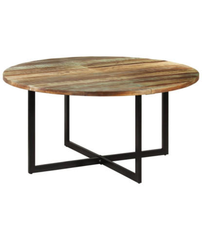 Masă de bucătărie, 150x75 cm, lemn reciclat, cu aspect industrial - WOODBB110
