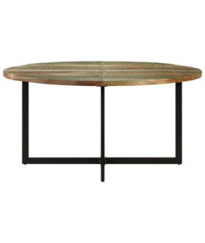 Masă de bucătărie, 150x75 cm, lemn reciclat, cu aspect industrial - WOODBB110