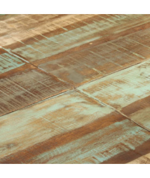 Masă de bucătărie, 150x75 cm, lemn reciclat, cu aspect industrial - WOODBB110