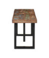 Bancă, 160 cm, lemn reciclat și oțel, cu aspect industrial - WOODBB937