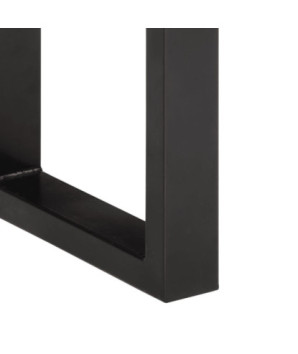 Bancă, 160 cm, lemn reciclat și oțel, cu aspect industrial - WOODBB937