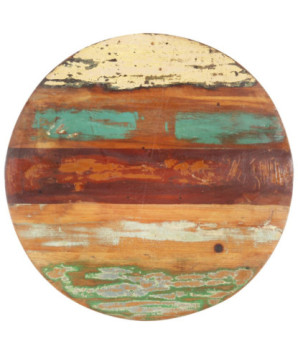 Blat masă rustic din lemn masiv reciclat, rotundă, 40 cm