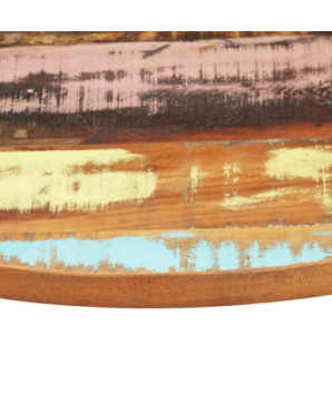 Blat masă rustic din lemn masiv reciclat, rotundă, 40 cm