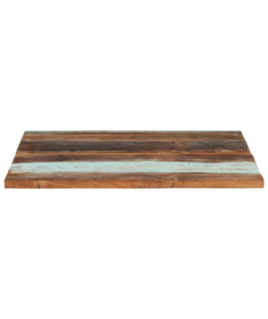 Blat masă rustic din lemn masiv reciclat, pătrată, 80 x 80 cm