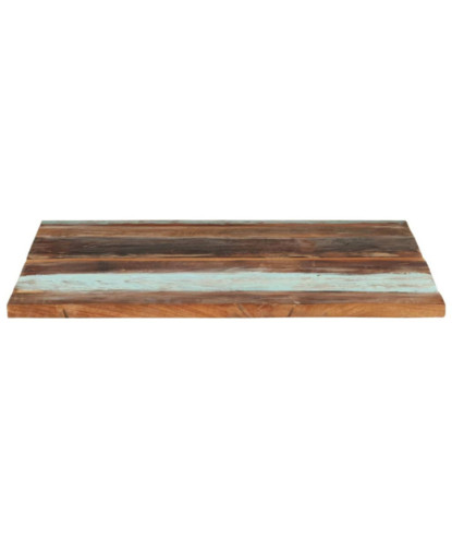 Blat masă rustic din lemn masiv reciclat, pătrată, 80 x 80 cm