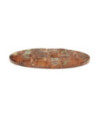 Blat masă rustic din lemn masiv reciclat, rotundă, 80 x 1,5 cm, handmade