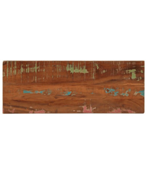 Blat masă rustic din lemn masiv reciclat, dreptunghiulară, 70x20x3,8 cm, handmade