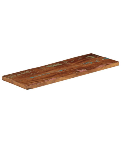 Blat masă rustic din lemn masiv reciclat, dreptunghiulară, 70x20x3,8 cm, handmade
