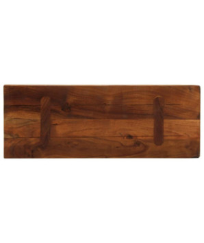 Blat masă rustic din lemn masiv reciclat, dreptunghiulară, 70x20x3,8 cm, handmade