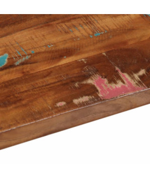 Blat masă rustic din lemn masiv reciclat, dreptunghiulară, 70x20x3,8 cm, handmade