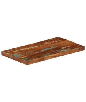 Blat masă rustic din lemn masiv reciclat, dreptunghiulară, 60x30x3,8 cm, handmade