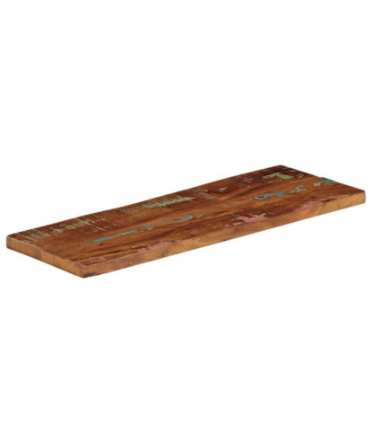 Blat masă rustic din lemn masiv reciclat, dreptunghiulară, 80x30x3,8 cm, handmade